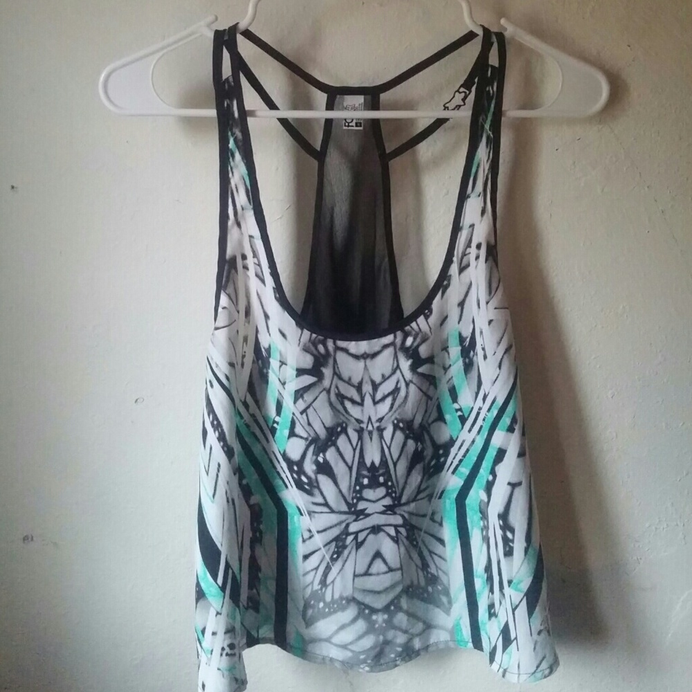 FOX chiffon tank top size S